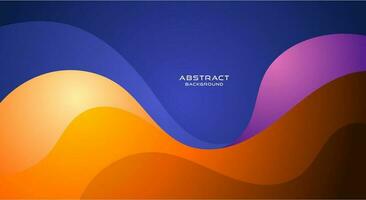 Colorful gradient wave background vector