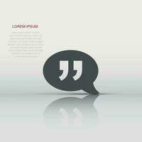 Speak chat icon in flat style. Speech bubble vector illustration on white isolated background. Team discussion business concept.