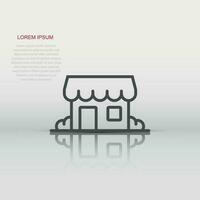 Building icon in flat style. Home vector illustration on white isolated background. House business concept.