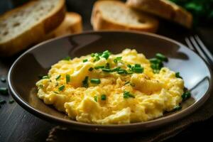 scrambled eggs photography Food Photography AI Generated photo