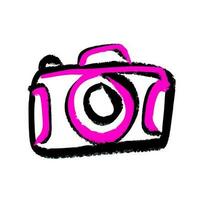 Doodle Sketch Camera Icon. vector. Can be use graphic design, logo, or website, this sketchy camera icon adds a whimsical and playful touch to your visuals vector