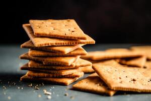 stock photo of cracker food photography AI Generated