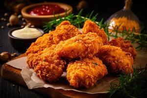 stock photo of fried chicken food photography AI Generated