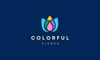 Luxury fashion flower logo abstract linear style. vector