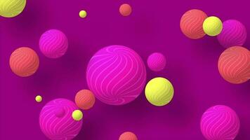 Looped flowing spheres motion graphics. Circle abstract Minimalist Background with Spheres. 4K Full HD seamless loop background. video