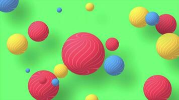 Looped flowing spheres motion graphics. Circle abstract Minimalist Background with Spheres. 4K Full HD seamless loop background. video