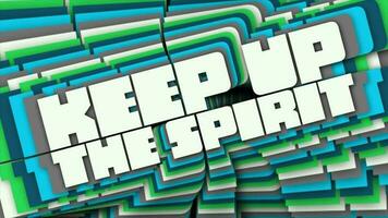 Digital animation of Keep Up The Spirit text on Stacked Typography Text Animation. Keep Up The Spirit video footage