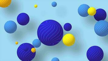 Looped flowing spheres motion graphics. Circle abstract Minimalist Background with Spheres. 4K Full HD seamless loop background. video