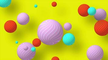 Looped flowing spheres motion graphics. Circle abstract Minimalist Background with Spheres. 4K Full HD seamless loop background. video