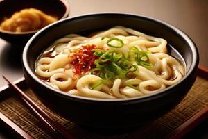 udon japonés fotografía comida fotografía ai generado foto