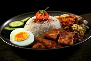 valores foto de nasi uduk comida comida estudio fotografico ai generado