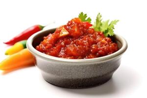 stock photo of sambal food photography isolated white background