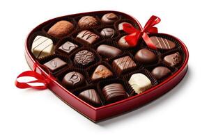 chocolate box white isolated background Food Photography photo