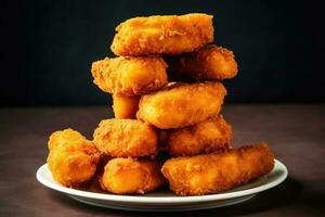 stock photo of chicken nugget food photography AI Generated