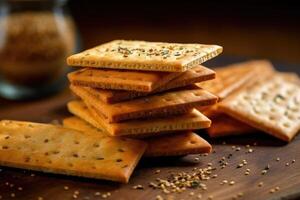 stock photo of cracker food photography
