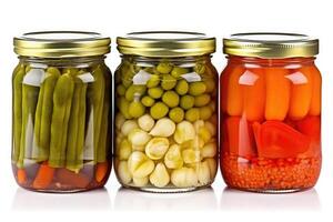 canned vegetables white white isolated background Food Photography photo