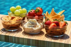 pool party snack Food Photography AI Generated photo