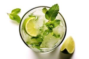 mojito blanco aislado antecedentes comida fotografía ai generado foto