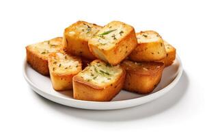 garlic bread in The kitchen table Food Photography AI Generated photo