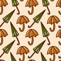 Umbrellas seamless pattern. Autumn background. Vector illustration. Ideal for use in textiles, paper designs, home decor, and other creative projects