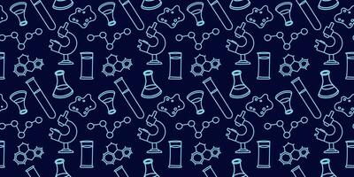 Science is a seamless background. Doodle illustration. Vector. can be used for educational materials, science-related publications vector