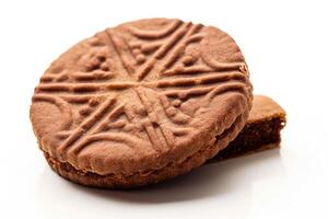 stock photo of choco biscuit food photography isolated white background AI Generated