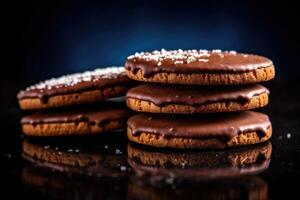 stock photo of choco biscuit food photography AI Generated