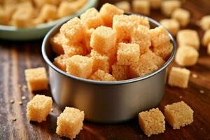 rice crispy in The kitchen table Food Photography AI Generated photo