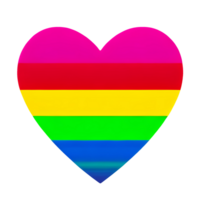 ai-generativo, un' cuore con il colori di il arcobaleno. png