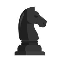 svart riddare schack figur ikon png