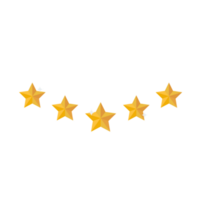 Five stars rating png