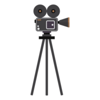 Movie camera on tripod png