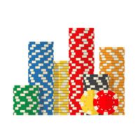 piles coloré poker frites png