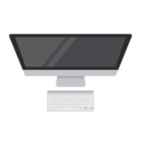 Computer desktop and keyboard top view png