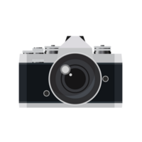 Retro film camera in a flat style png