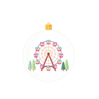 Ferris wheel hanging glass ball png