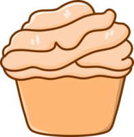 cupcakes in cartoon doodle style png