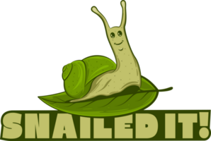 Snailed It, Funny Typography Quote Design. png