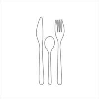 Photo set of fork, knife and spoons isolated on white with clipping path vector