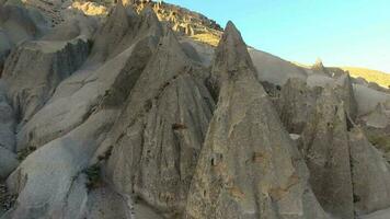 Hoodoos, Fairy Chimneys and Sedimentary Volcanic Rock Formations in Eroded Stone Valley video