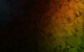 Dark Green, Red vector polygon abstract background.