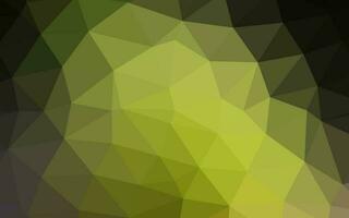 Dark Green, Yellow vector polygonal background.