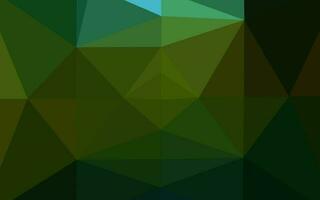 Dark Green, Yellow vector abstract mosaic pattern.