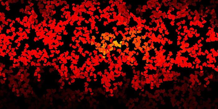 Dark red, yellow vector background with random forms.