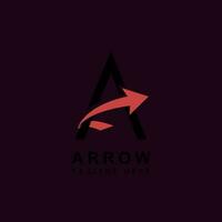 Letter with Arrow Logo Template Design Illustration. Vector EPS 10.