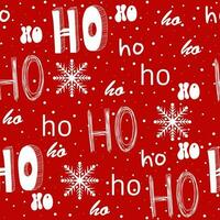 Ho-ho-ho-ho-seamless pattern. Funny Christmas background for gift wrapping. vector
