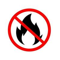 No fuego vector firmar icono