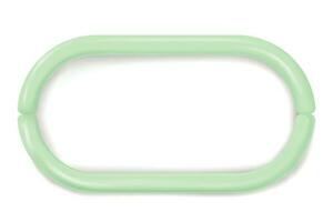 Volumetric oval 3d frame with an empty space in the center with an inflatable green border vector