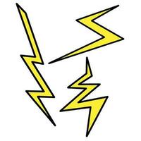 lightning logo illustration on white background vector