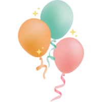 Sparkling Balloons PNG Illustrations